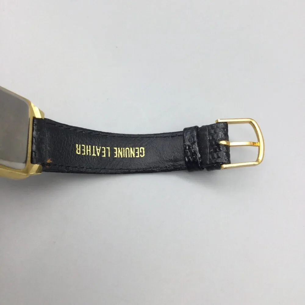 Black Jack Watch 25mm Women Gold Tone Gambling Cards Leather Band New Battery - Picture 10 of 14